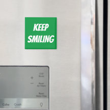 Behalt Lächeln, grün weißes Magnet