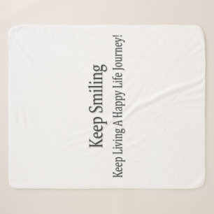 "Behalt Lächeln" Niedliches Design. Jetzt kaufen Sherpadecke