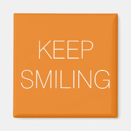 Behalt Lächeln, orange weißes Magnet