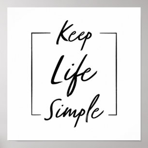 Behalt Life Simple Motivierend Ans Inspirational Poster