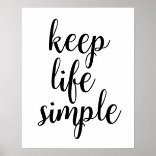 Behalt Life Simple Poster