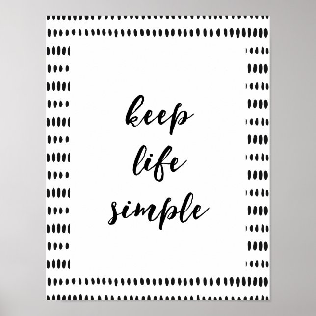 Behalt Life Simple Poster (Vorne)