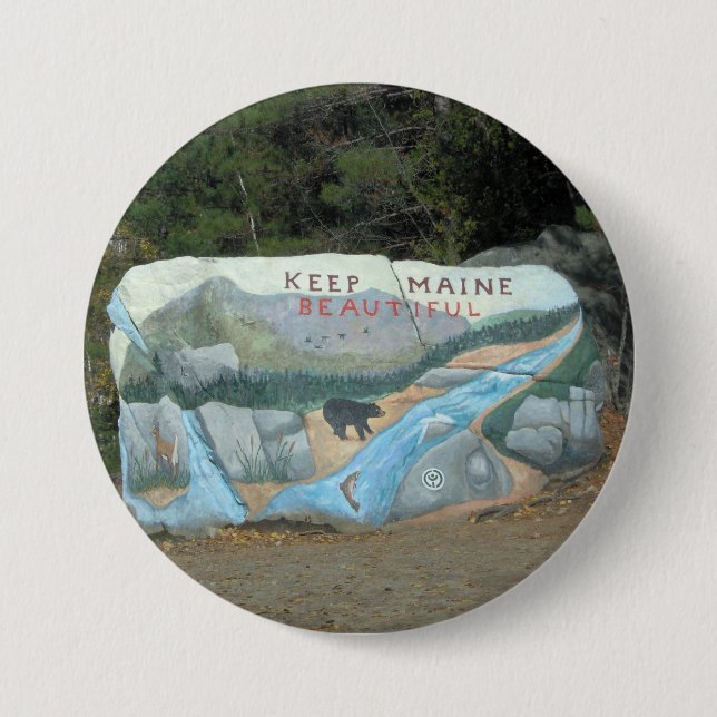 Behalt Maine Schönes Button (Vorderseite)