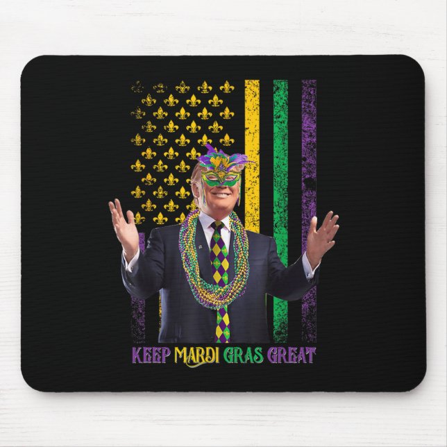 Behalt Mardi Gras Great Funny Trump Mardi Gras 202 Mousepad (Vorne)