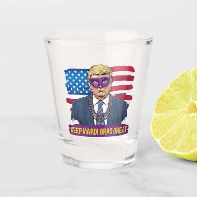 Behalt Mardi Gras Great Funny Trump Mardi Gras 202 Schnapsglas (Vorderseite)