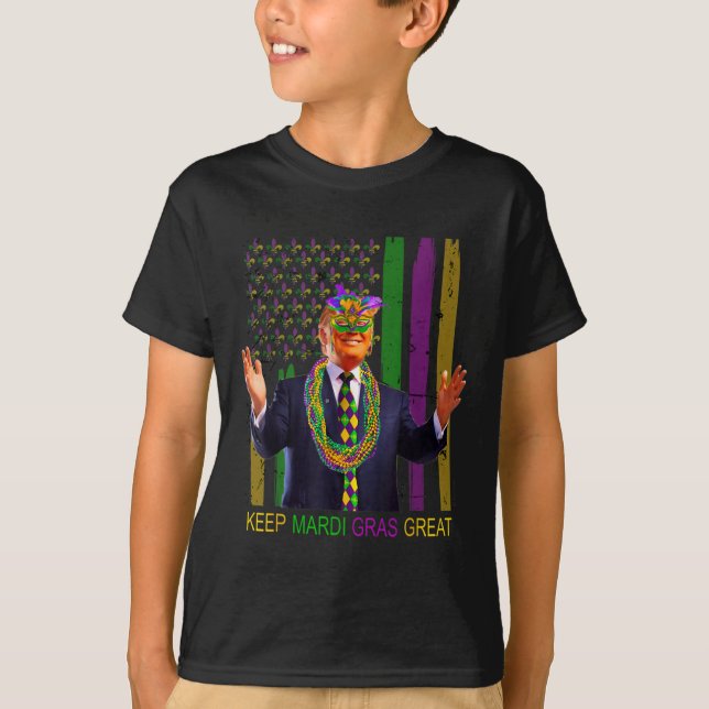 Behalt Mardi Gras Great Funny Trump Mardi Gras 202 T-Shirt (Vorderseite)