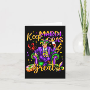 Behalt Mardi Gras Große Karnevalsumgebung Funny Tr Karte