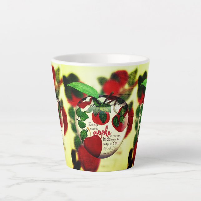 Behalt mir als den Apfel dein Auge (Psalm 17:8) Milchtasse (Vorderseite)