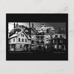 Behalt mit der Joneses Urban Digital Collage Postkarte