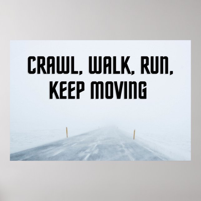 "Behalt Moving" Inspiration Wall Art Poster (Vorne)