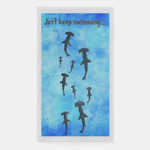 Behalt nur Schwimmen, Haie Serviette