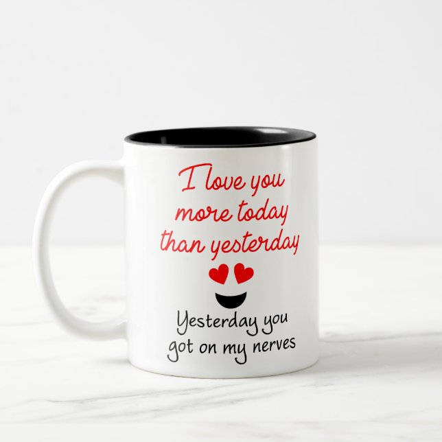 Behalt oder Design Zweifarbige Tasse (Links)