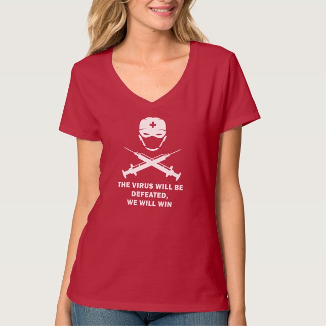 Behalt oder gestalten Sie Ihren eigenen V-Neck-T - T-Shirt (Vorderseite)