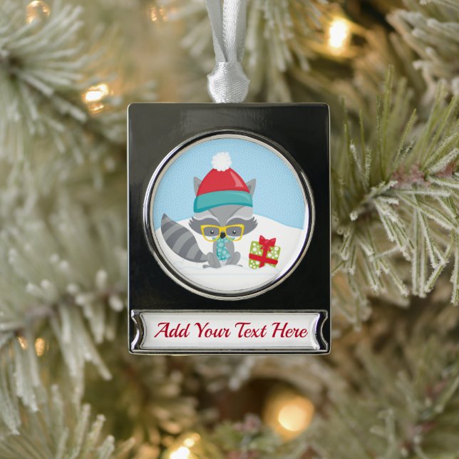 Behalt oder gestalten Sie Ihren eigenen vergoldete Banner-Ornament Silber (Baum)