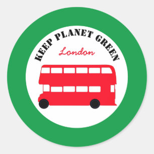 Behalt Planet Green/London Transport (Großbritanni Runder Aufkleber