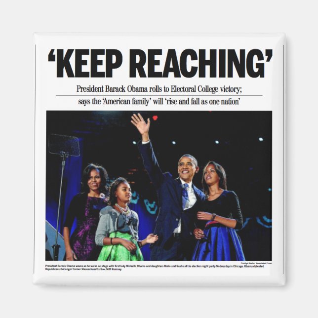 "Behalt Reaching" Obama Magnet (Vorne)
