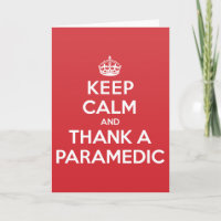 Behalt Ruhe dank paramedic Grußkarte