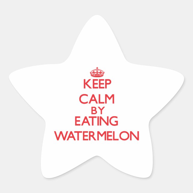 Behalt Ruhe durch Essen von Watermelon Stern-Aufkleber (Vorderseite)