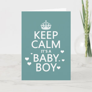 Behalt Ruhe Es ist ein Baby Junge Ankündigung