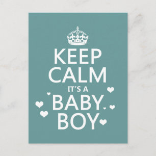 Behalt Ruhe Es ist ein Baby Junge Postkarte