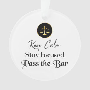 Behalt Ruhe. Fokussiert bleibe. Die Bar-Prüfung be Ornament