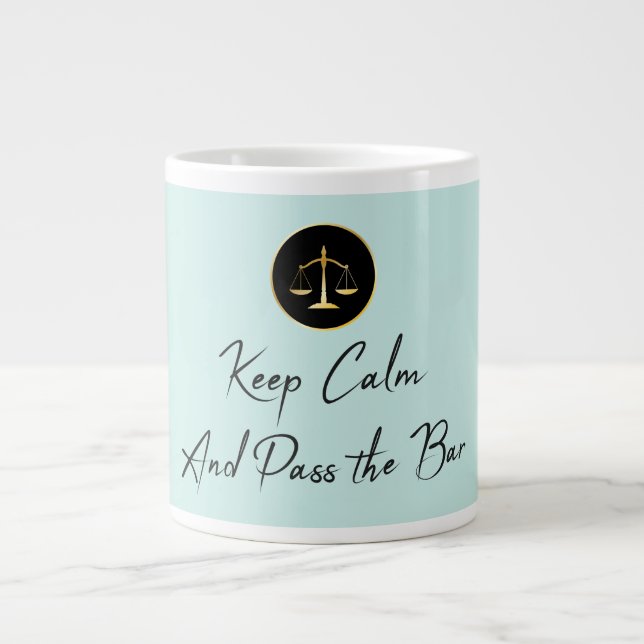 Behalt Ruhe. Gib die Bar. Jumbo-Tasse (Vorderseite)