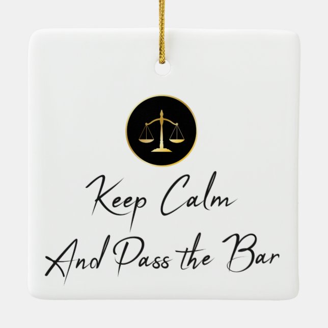 Behalt Ruhe. Gib die Bar. Keramikornament (Rückseite)