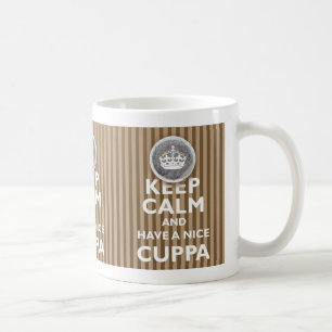 'Behalt Ruhe & habe einen Cuppa!' Tasse