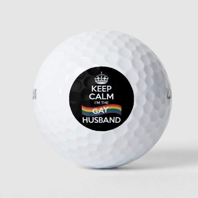 Behalt Ruhe ich bin der Gay Husband Ehefrau Vater  Golfball (Vorderseite)