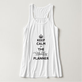 Behalt Ruhe ich bin der Hochzeitsplaner Black Text Tank Top