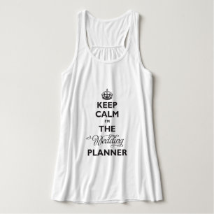 Behalt Ruhe ich bin der Hochzeitsplaner Black Text Tank Top