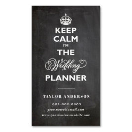 Behalt Ruhe ich bin der Hochzeitsplaner Funny Chal Magnetische Visitenkarte