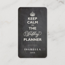 Behalt Ruhe ich bin der Hochzeitsplaner Funny Chal Visitenkarte