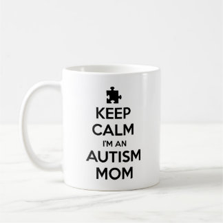 Behalt Ruhe ich bin eine Autismus Mama Kaffee Tass Kaffeetasse