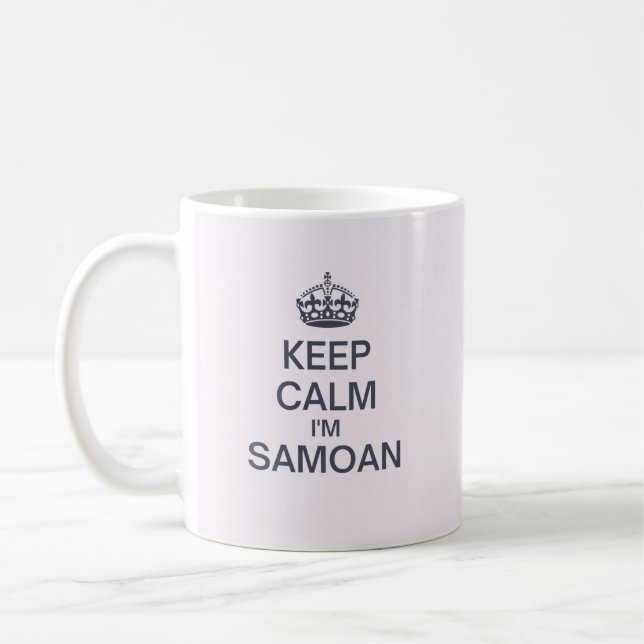 Behalt Ruhe, ich bin Samoaner Kaffeetasse (Links)