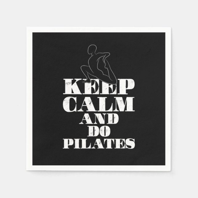 Behalt Ruhe Pilates Entspannung Muskeltraining Ges Serviette (Vorderseite)
