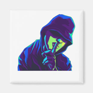 Behalt Ruhe   Schweigen bitte   Shhh... Graphic Ma Magnet