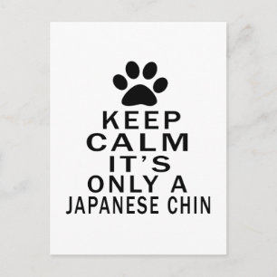 Behalt Ruhe sein einziges japanisches Kinn Postkarte