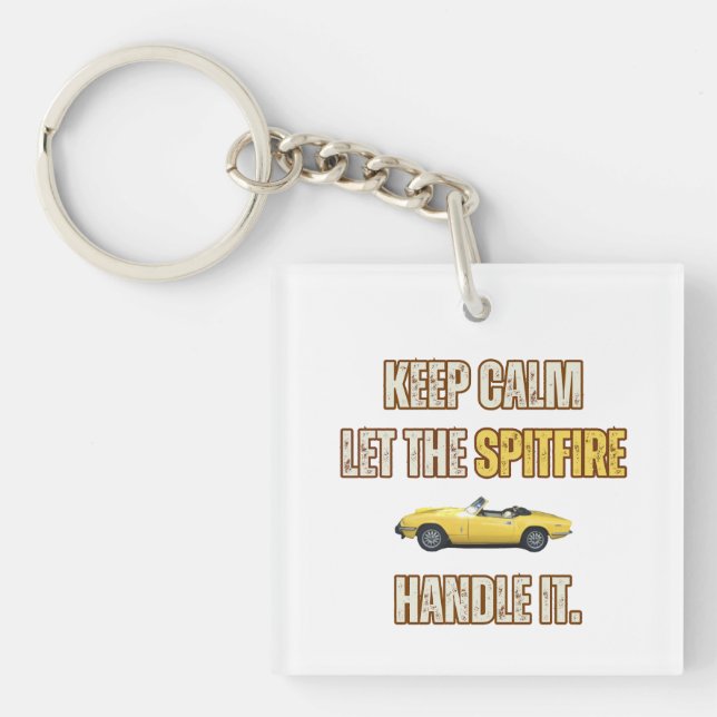 Behalt Ruhe, Triumph Spitfire Schlüsselanhänger (Vorderseite)