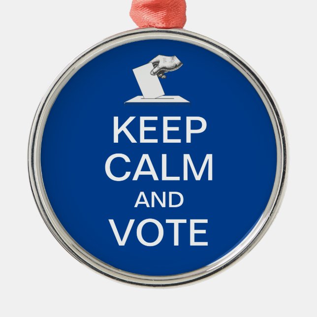 Behalt Ruhe und Abstimmung 2026 Ornament Aus Metall (Vorne)