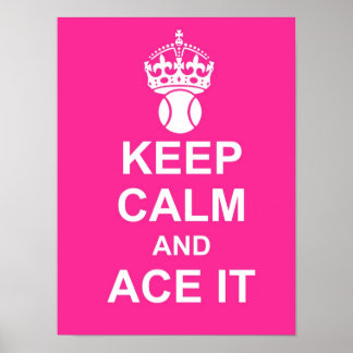 Behalt Ruhe und Ace It Poster in Pink