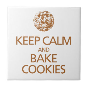 Behalt Ruhe und Backen von Cookies Fliese