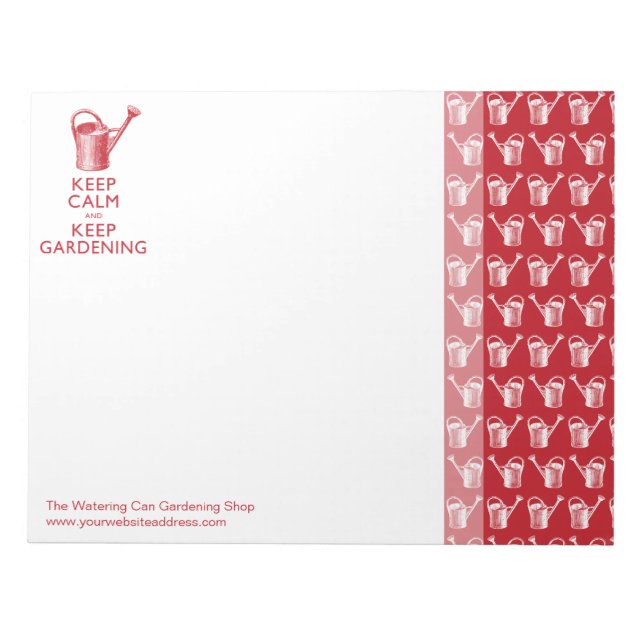 Behalt Ruhe und Behalt Gärtnergärtner's Funny Funn Notizblock (Vorderseite)