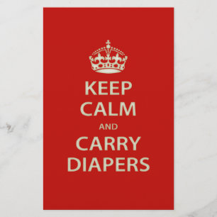 Behalt Ruhe und Carry Diapers Briefpapier