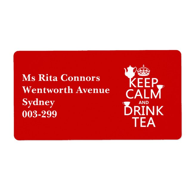 Behalt Ruhe und Drink Tee - Alle Farben (Vorne)