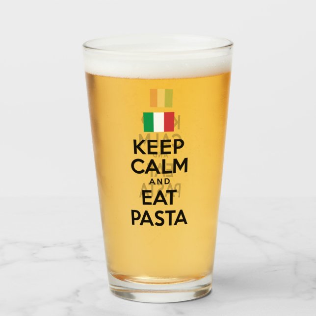 Behalt Ruhe und esse Pasta Glas (Vorne (Gefüllt))