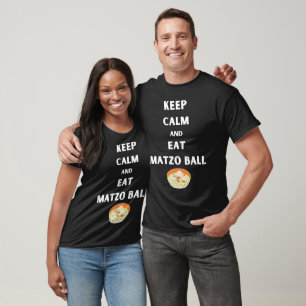 Behalt Ruhe und essen Matzo Ball Funny Pessach T-Shirt