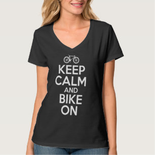 Behalt Ruhe und Fahrrad zur Zeit für Fahrradfederb T-Shirt
