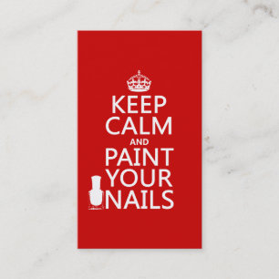 Behalt Ruhe und Farbe der Nägel (alle Farben) Visitenkarte