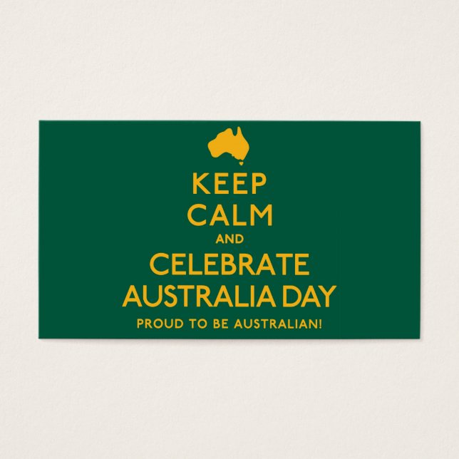 Behalt Ruhe und feiert Australien Tag! (Vorderseite)